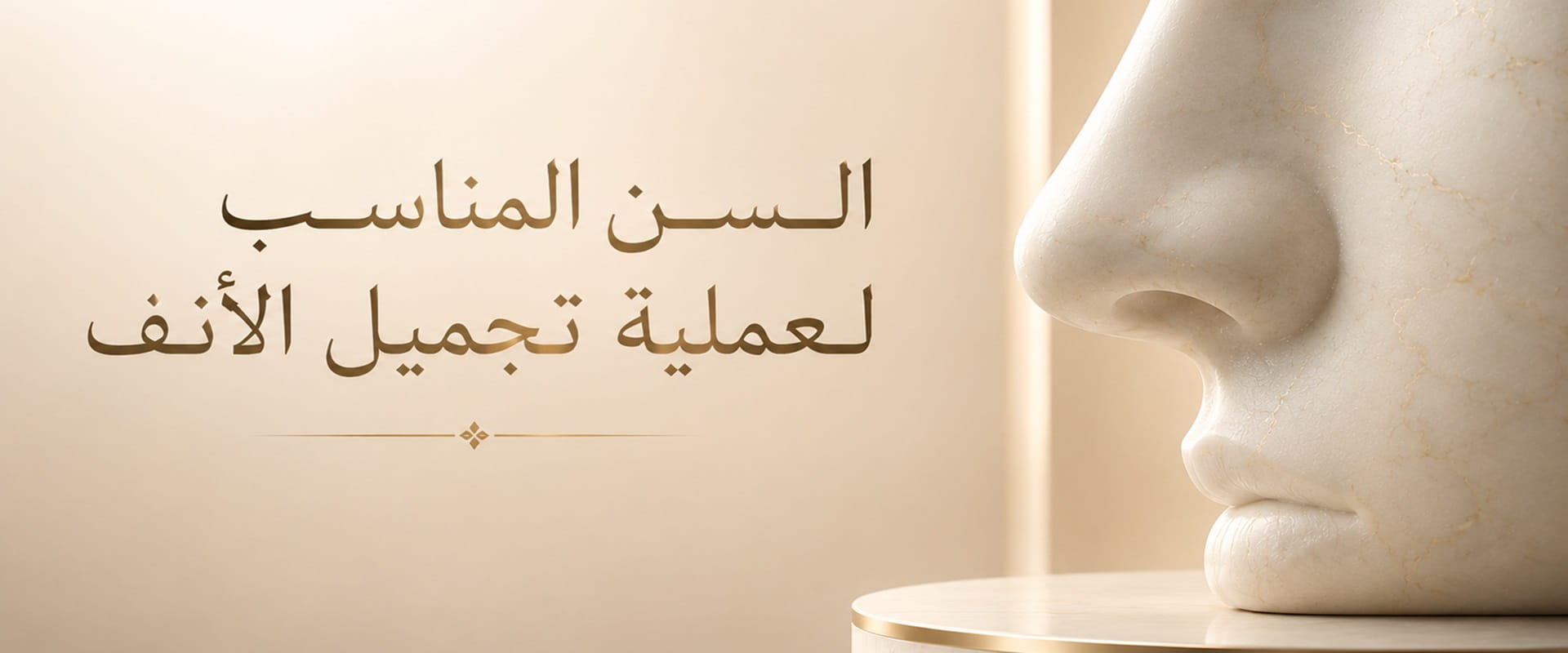 مجسم جانبي للأنف يوضح موضوع السن المناسب لإجراء عملية تجميل الأنف وأفضل توقيت لتحقيق نتائج طبيعية وآمنة.