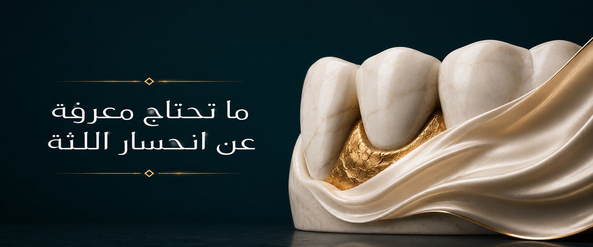 تصميم طبي بعنوان ما تحتاج معرفته عن انحسار اللثة يوضح أهمية التشخيص المبكر وعلاج تراجع اللثة للحفاظ على صحة الأسنان.
