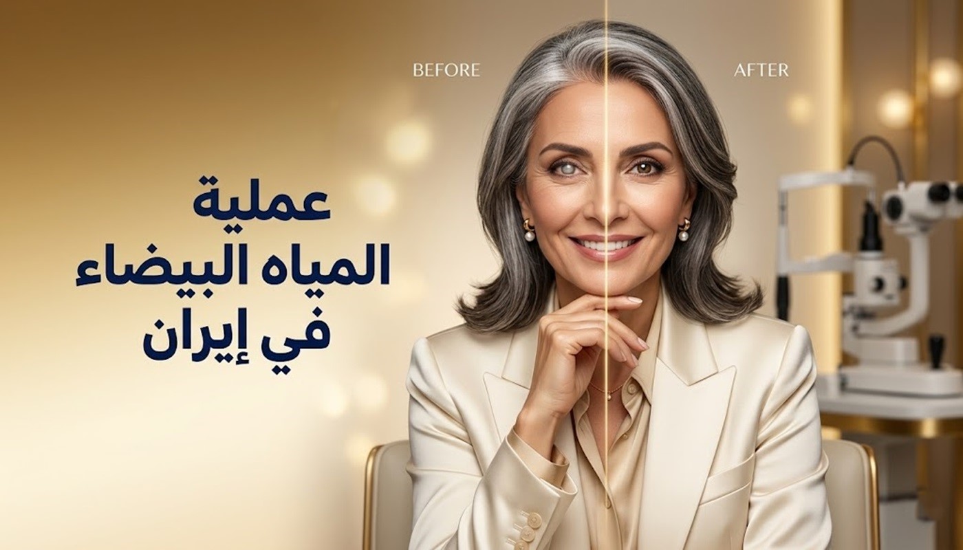 تصوير احترافي لعملية المياه البيضاء في إيران يظهر استعادة وضوح الرؤية مع سريتامد.