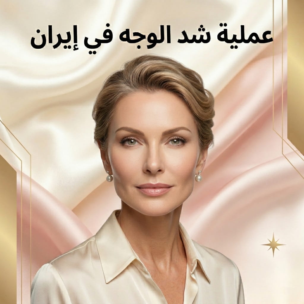 امرأة تظهر ملامح وجه متجددة وشابة بعد عملية شد الوجه في إيران مع سريتامد.