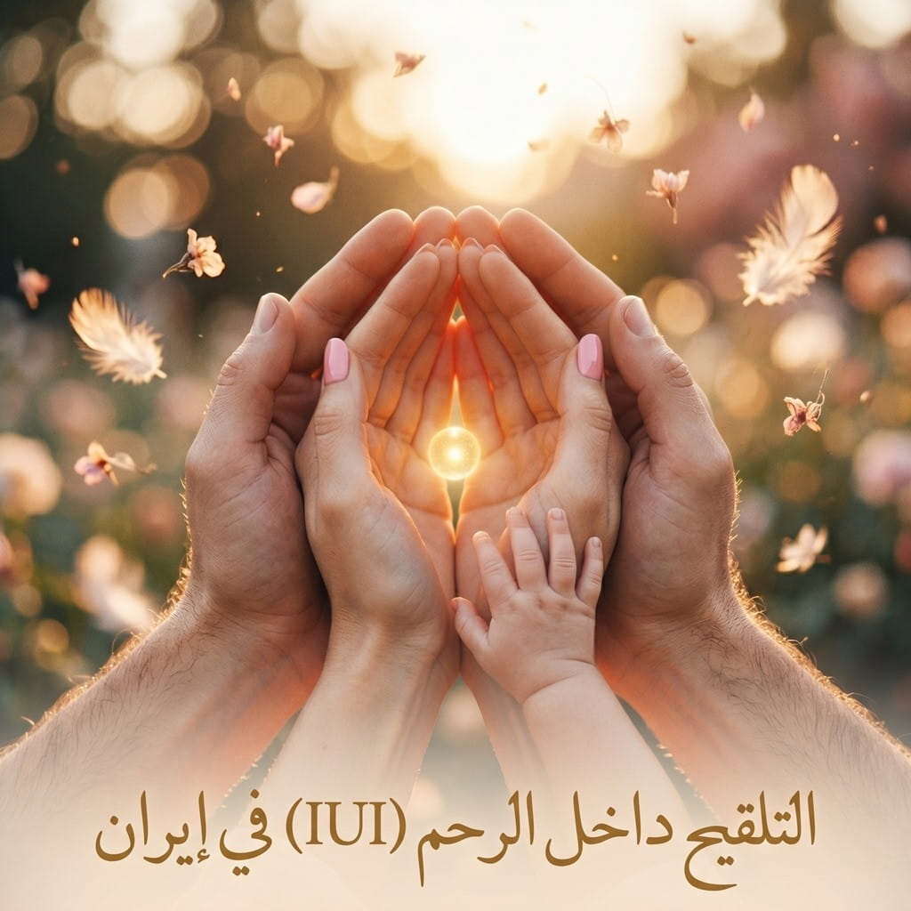 صورة مجهرية تخصصية توضح إجراءات التلقيح داخل الرحم (IUI) في مختبرات متطورة في إيران.