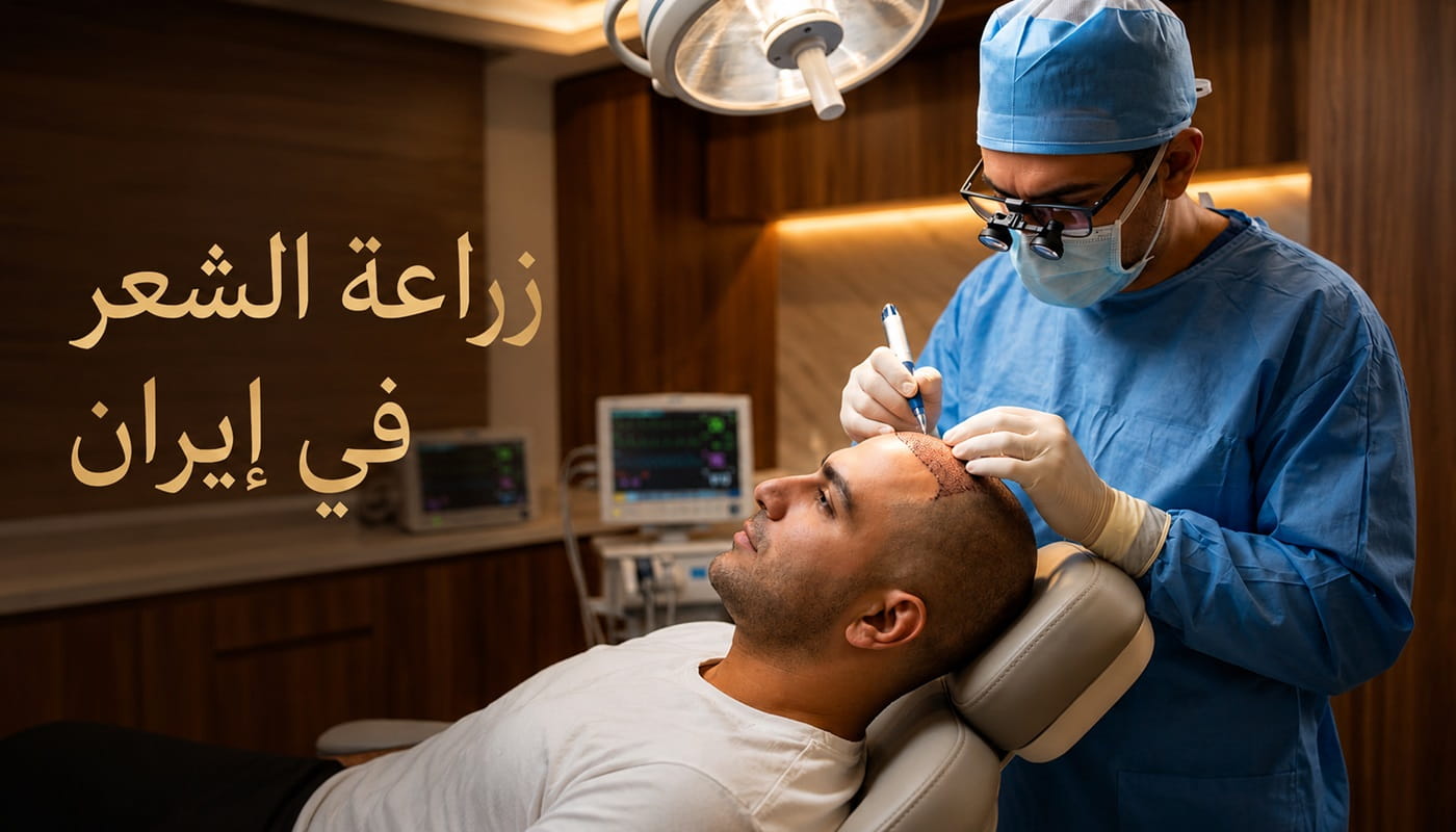 طبيب متخصص يجري عملية زراعة الشعر في إيران باستخدام تقنيات حديثة للحصول على نتائج طبيعية