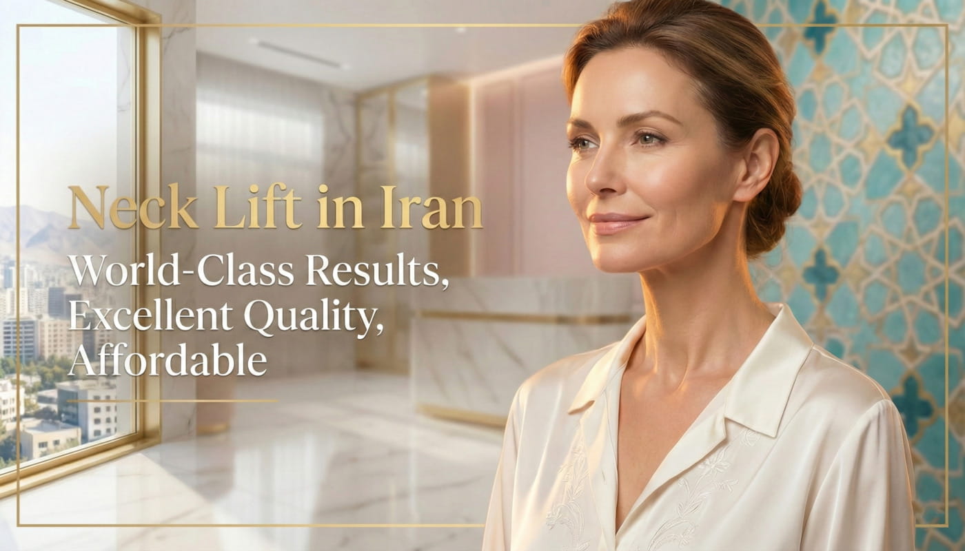 Neck lift in Iran header image showing refined jawline contour and youthful neck rejuvenation at Ceritamed