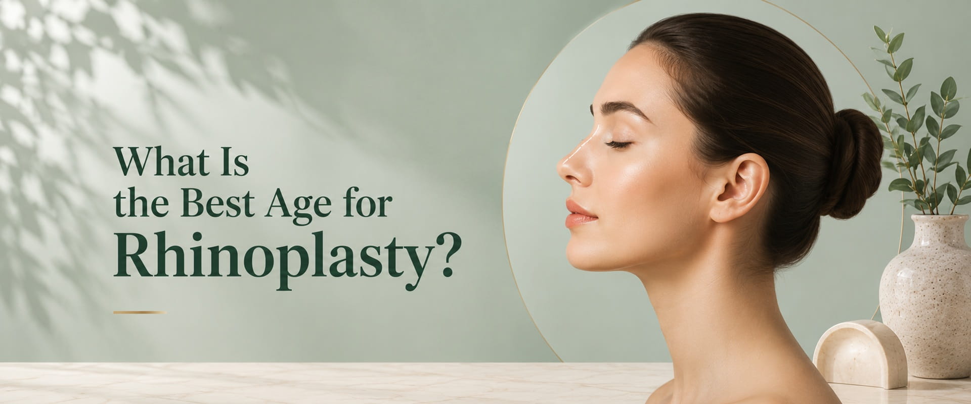 Young woman demonstrating ideal facial profile for rhinoplasty consultation.