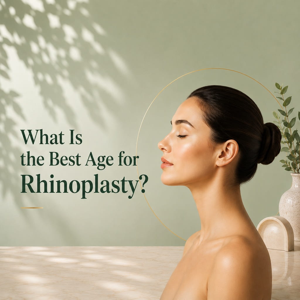 Young woman demonstrating ideal facial profile for rhinoplasty consultation.